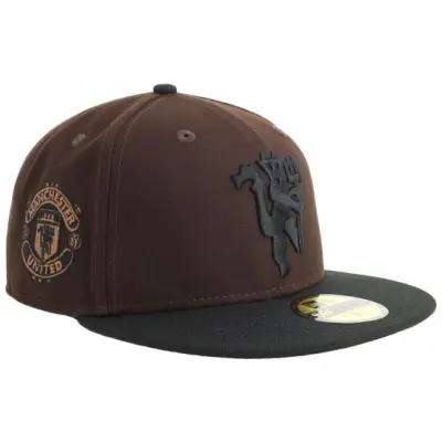 New Era - Football Brun fitted Keps - Hatstore Exclusive x Manchester United 59FIFTY Burnt Wood/Black Fitted @ Hatstore