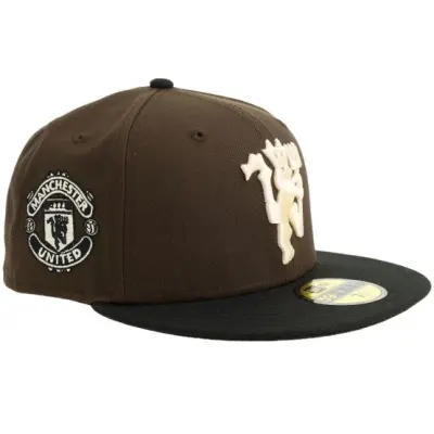New Era - Football Brun fitted Keps - Hatstore Exclusive x Manchester United 59FIFTY Walnut/Black Fitted @ Hatstore