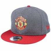 New Era - Football Grå snapback Keps - Hatstore Exclusive x Manchester United Heather 9FIFTY Charcoal/Red Snapback @ Hatstore