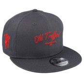 New Era - Football Grå snapback Keps - Manchester United Chain Stitch 9FIFTY Charcoal Snapback @ Hatstore