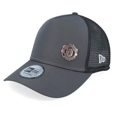 New Era - Football Grå trucker Keps - Manchester United Bronze Grey/Black A-frame Trucker @ Hatstore
