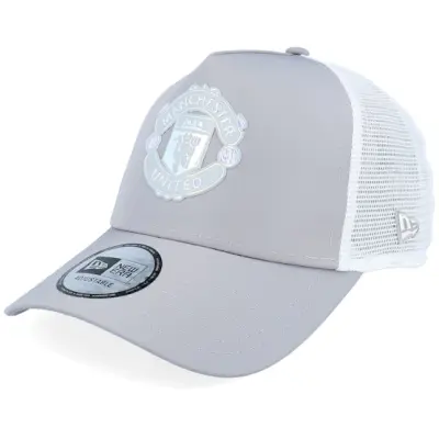 New Era - Football Grå trucker Keps - Manchester United Iridescent Grey/White A-frame Trucker @ Hatstore