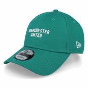 New Era - Football Grön adjustable Keps - Manchester United Seasonal 9FORTY Aqua Adjustable @ Hatstore