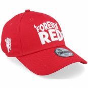 New Era - Football Röd adjustable Keps - Kids Manchester United Forever Red 9FORTY Scarlet Adjustable @ Hatstore