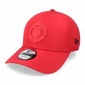 New Era - Football Röd adjustable Keps - Manchester United Rubber Patch 9FORTY Scarlet Adjustable @ Hatstore