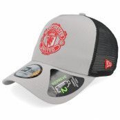 New Era - Football Röd adjustable Keps - Manchester United Seasonal Gray/Black A-frame Trucker @ Hatstore