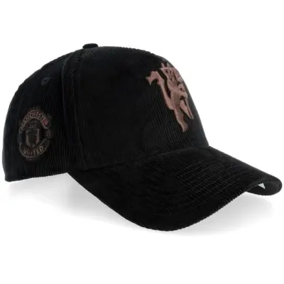New Era - Football Svart adjustable Keps - Hatstore Exclusive x Manchester United 9FIFTY Black Corduroy/Walnut Adjustable @ Hatstore