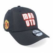 New Era - Football Svart adjustable Keps - Kids Manchester United Wordmark 9FORTY Black Adjustable @ Hatstore