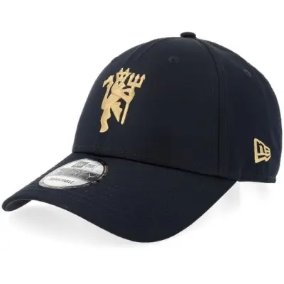 New Era - Football Svart adjustable Keps - Manchester United 9FORTY Navy/Gold Adjustable @ Hatstore