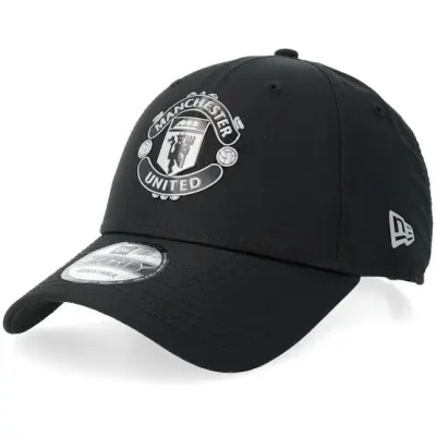 New Era - Football Svart adjustable Keps - Manchester United Reflective 9FORTY Black Adjustable @ Hatstore