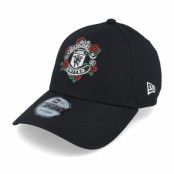 New Era - Football Svart adjustable Keps - Manchester United Rose 9FORTY Black Adjustable @ Hatstore