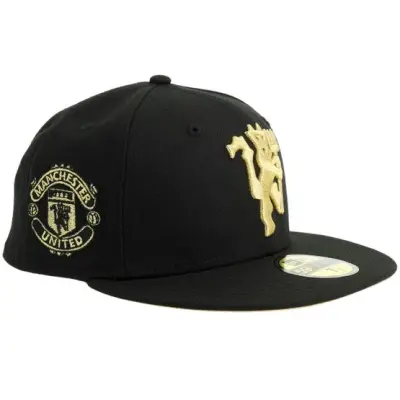 New Era - Football Svart fitted Keps - Hatstore Exclusive x Manchester United 59FIFTY Black/Metallic Gold Fitted @ Hatstore