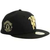 New Era - Football Svart fitted Keps - Hatstore Exclusive x Manchester United 59FIFTY Black/Metallic Gold Fitted @ Hatstore