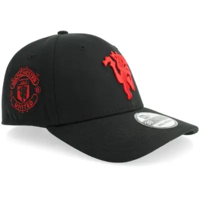 New Era - Football Svart stretch-fit Keps - Hatstore Exclusive x Manchester United 39THIRTY Black/Scarlet Red Stretch-Fit @ Hatstore