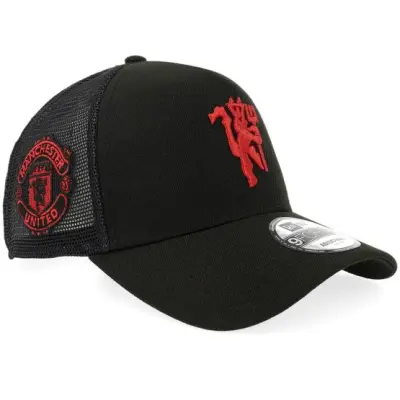 New Era - Football Svart trucker Keps - Hatstore Exclusive x Manchester United 9FORTY Black A-Frame Trucker @ Hatstore