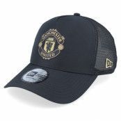 New Era - Football Svart trucker Keps - Manchester United Black/Gold A-Frame Trucker @ Hatstore