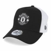 New Era - Football Svart trucker Keps - Manchester United E Frame Black/White Trucker @ Hatstore