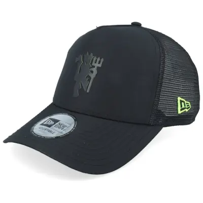 New Era - Football Svart trucker Keps - Manchester United Hd Keyline Black A-frame Trucker @ Hatstore
