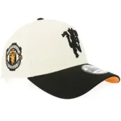 New Era - Football Vit adjustable Keps - Hatstore Exclusive x Manchester United 9FORTY Chrome White/Black A-Frame Adjustable @ Hatstore