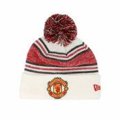 Mössa Manchester United Fall 19 Bobble Cuff White/Red Pom - New Era - Vit Tofs