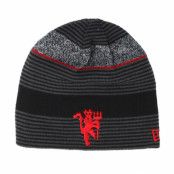 Mössa Manchester United Reversible Marl Knit Grey/Red Beanie - New Era - Grå Traditionella