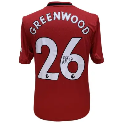 Manchester United Greenwood Signerad Tröja