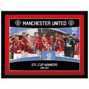 Manchester United Poster med Ram EFL Cup Winners