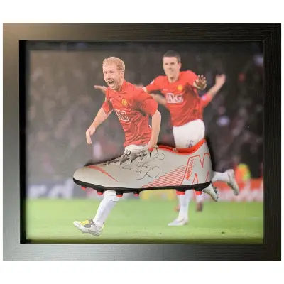 Manchester United Signerad Fotbollssko Paul Scholes