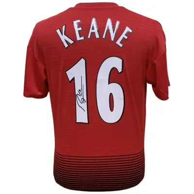 Manchester United Signerad Fotbollströja Keane