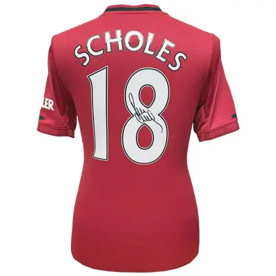 Manchester United Signerad Fotbollströja Paul Scholes 2019-20