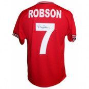 Manchester United Signerad Fotbollströja Robson