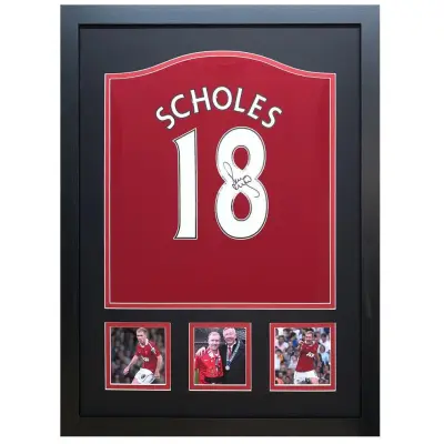 Manchester United Signerad Fotbollströja Scholes