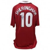 Manchester United Signerad Fotbollströja Sheringham