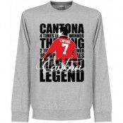 Manchester United Tröja Cantona Legend Sweatshirt Eric Cantona Grå L