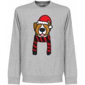 Manchester United Tröja Christmas Dog Sweatshirt Grå XXXL
