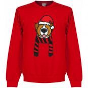 Manchester United Tröja Christmas Dog Sweatshirt Röd M