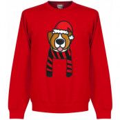 Manchester United Tröja Christmas Dog Sweatshirt Röd S