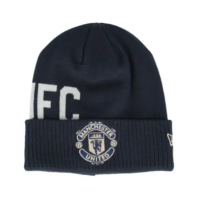 New Era - Football Blå cuff Beanie - Manchester United MUFC Navy Cuff @ Hatstore