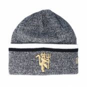 New Era - Football Grå cuff Beanie - Manchester United Oversized Grey Cuff @ Hatstore