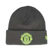 New Era - Football Grå cuff Beanie - Manchester United Seasonal Grey/Green Cuff @ Hatstore