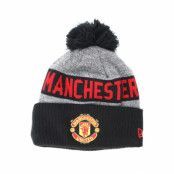 New Era - Football Grå pom Beanie - Manchester United Crown Bobble Knit Black Pom @ Hatstore