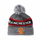 New Era - Football Grå pom Beanie - Manchester United Marl Jake Knit Grey Pom @ Hatstore