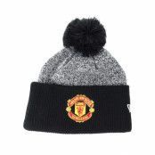 New Era - Football Grå pom Beanie - Manchester United Oversized Black Cuff @ Hatstore