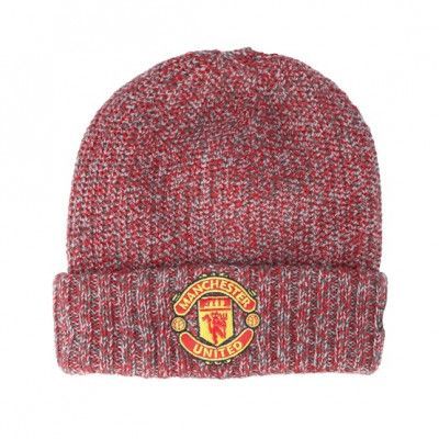 New Era - Football Röd cuff Beanie - Manchester United Marl Knit Scarlet Cuff @ Hatstore