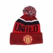 New Era - Football Röd pom Beanie - Kids Manchester United Sport Youth Cuff Beanie Scarlet Pom @ Hatstore