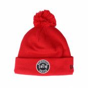 New Era - Football Röd pom Beanie - Manchester United Round Logo Bobble Scarlet Pom @ Hatstore