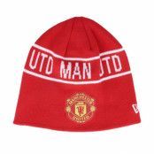 New Era - Football Röd traditionalbeanie Beanie - Manchester United Wordmark Skull Beanie Scarlet Beanie @ Hatstore