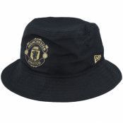 New Era - Football Svart bucket Hatt - Manchester United Black/Gold Black Bucket @ Hatstore