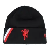New Era - Football Svart cuff Beanie - Manchester United Side Stripe Black Cuff @ Hatstore
