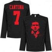 Manchester United Långärmad T-shirt Cantona Silhouette Svart L